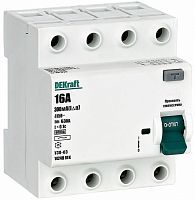 Выключатель дифференциального тока УЗО DeKraft УЗО-03 4п 16А 300мА 6,0кА тип AC  картинка